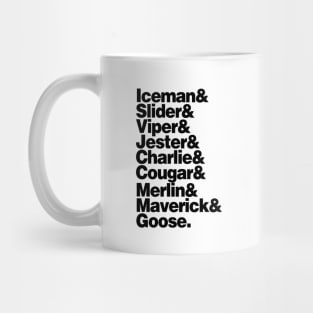 Top Gun Name List Mug